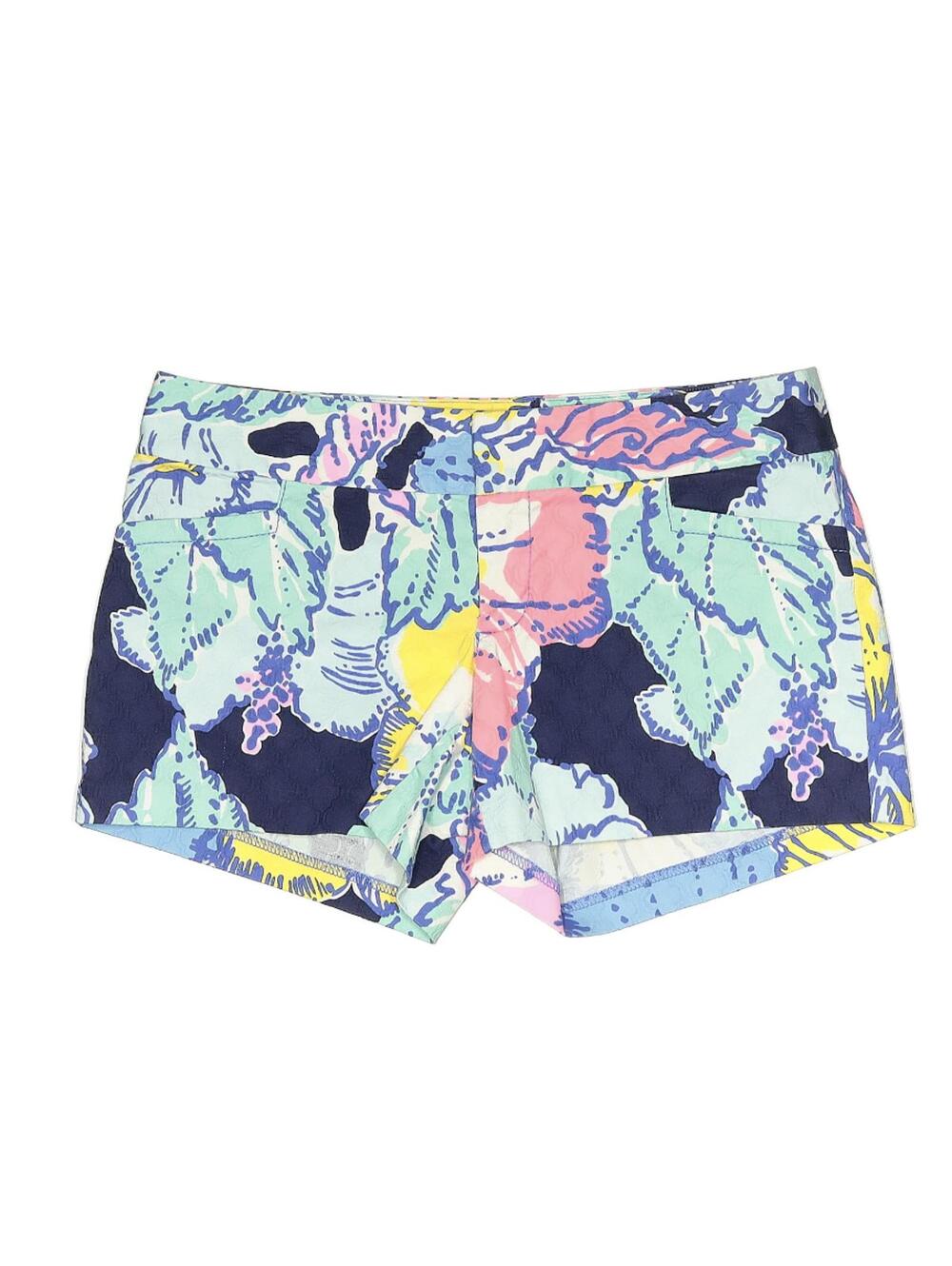 Lilly Pulitzer Size 0 Tropical Print Blue Shorts